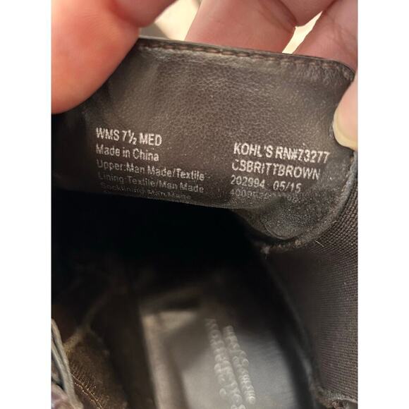 CROFT & BARROW Women’s Brown Ankle Boots / Size: 7.5M - Picture 9 of 9